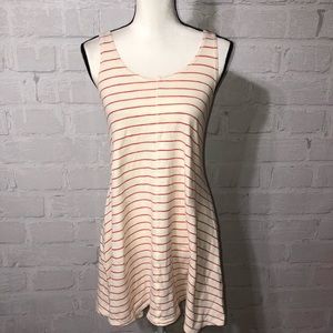 Lou and grey coral and white skater dress. A43